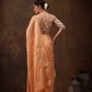 Peach Cotton Woven Zari Design Floral Saree with Unstitched Blouse - Hiral Fashion | Swadesiicart