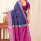 Hiral Fashion Blue Banarasi Soft Silk Checks Zari Woven Saree | Swadesiicart