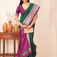 Hiral Fashion Green Banarasi Soft Silk Checks Zari Woven Saree | Swadesiicart