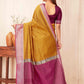 Hiral Fashion Mustard Banarasi Soft Silk Checks Zari Woven Saree | Swadesiicart