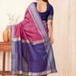Hiral Fashion Pink Banarasi Soft Silk Checks Zari Woven Saree | Swadesiicart