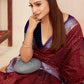 Hiral Fashion Red Banarasi Soft Silk Checks Zari Woven Saree | Swadesiicart