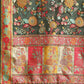 Green Cotton Blend Woven Thread Floral Saree with Unstitched Blouse - Hiral Fashion | Swadesiicart