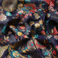 Navy Blue Cotton Blend Woven Thread Floral Saree with Unstitched Blouse - Hiral Fashion | Swadesiicart