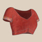Red Cotton Blend Woven Thread Floral Saree with Unstitched Blouse - Hiral Fashion | Swadesiicart