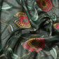 Green Cotton Blend Woven Thread Floral Saree with Unstitched Blouse - Hiral Fashion | Swadesiicart