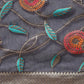 Navy Blue Cotton Blend Woven Thread Floral Saree with Unstitched Blouse - Hiral Fashion | Swadesiicart