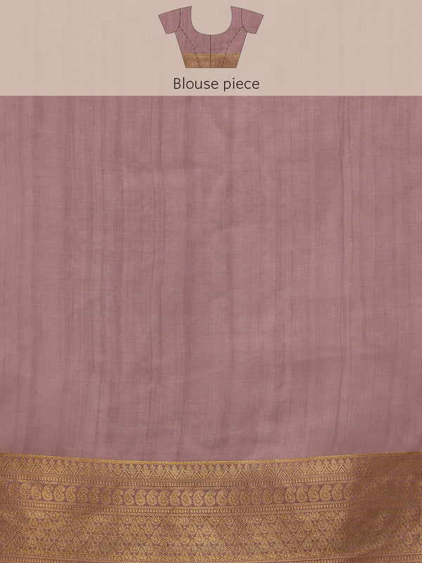 Pink Kota Doria Embroidered Floral Saree with Unstitched Blouse - Hiral Fashion | Swadesiicart