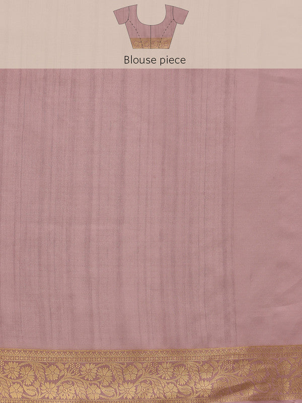 Pink Kota Doria Embroidered Floral Saree with Unstitched Blouse - Hiral Fashion | Swadesiicart