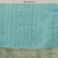 Turquoise Kota Doria Embroidered Floral Saree with Unstitched Blouse - Hiral Fashion | Swadesiicart