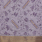 Lavender Kota Doria Embroidered Floral Saree with Unstitched Blouse - Hiral Fashion | Swadesiicart