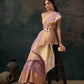 Pink Kota Doria Embroidered Floral Saree with Unstitched Blouse - Hiral Fashion | Swadesiicart