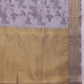 Lavender Kota Doria Embroidered Floral Saree with Unstitched Blouse - Hiral Fashion | Swadesiicart
