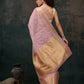 Pink Kota Doria Embroidered Floral Saree with Unstitched Blouse - Hiral Fashion | Swadesiicart