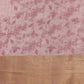 Pink Kota Doria Embroidered Floral Saree with Unstitched Blouse - Hiral Fashion | Swadesiicart
