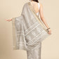 Beige Silk Blend Digital Print Floral Saree with Unstitched Blouse - Hiral Fashion | Swadesiicart