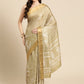 Olive Silk Blend Digital Print Floral Saree with Unstitched Blouse - Hiral Fashion | Swadesiicart