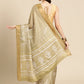 Olive Silk Blend Digital Print Floral Saree with Unstitched Blouse - Hiral Fashion | Swadesiicart