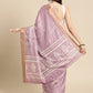 Purple Silk Blend Digital Print Floral Saree with Unstitched Blouse - Hiral Fashion | Swadesiicart