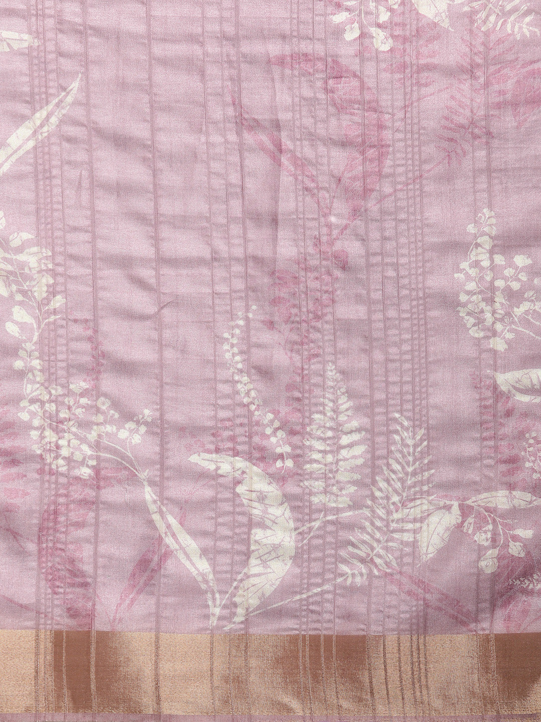 Purple Silk Blend Digital Print Floral Saree with Unstitched Blouse - Hiral Fashion | Swadesiicart