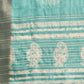 Turquoise Silk Blend Digital Print Floral Saree with Unstitched Blouse - Hiral Fashion | Swadesiicart