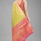 Hiral Fashion Green Banarasi Art Silk Floral Woven Design Saree | Swadesiicart