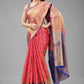 Hiral Fashion Pink Banarasi Art Silk Floral Woven Design Saree | Swadesiicart