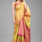 Hiral Fashion Yellow Banarasi Art Silk Floral Woven Design Saree | Swadesiicart