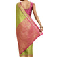 Green Pure Silk Woven Zari Design Polka Dots Saree with Unstitched Blouse - Hiral Fashion | Swadesiicart