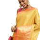 Mustard Pure Silk Woven Zari Design Polka Dots Saree with Unstitched Blouse - Hiral Fashion | Swadesiicart