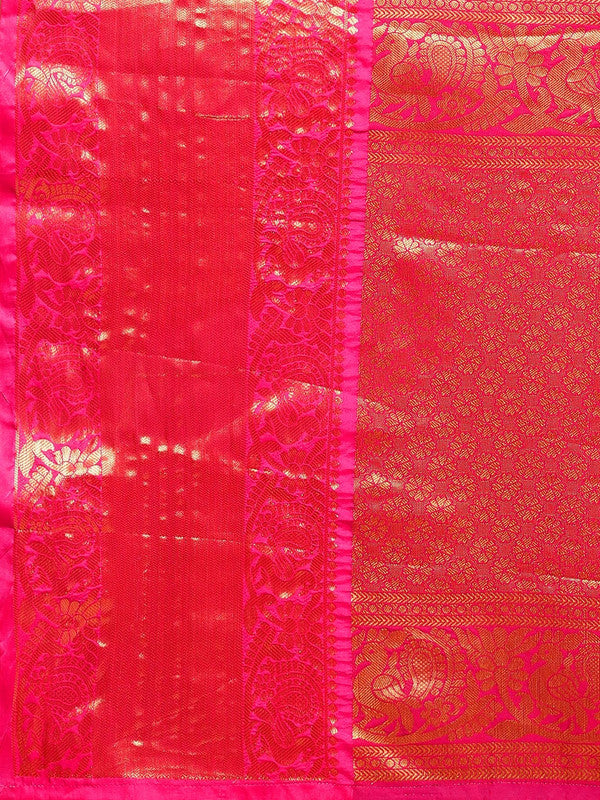 Mustard Pure Silk Woven Zari Design Polka Dots Saree with Unstitched Blouse - Hiral Fashion | Swadesiicart