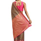 Navy Blue Pure Silk Woven Zari Design Polka Dots Saree with Unstitched Blouse - Hiral Fashion | Swadesiicart