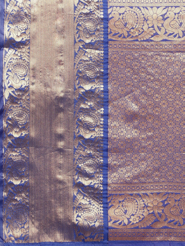 Pink Pure Silk Woven Zari Design Polka Dots Saree with Unstitched Blouse - Hiral Fashion | Swadesiicart