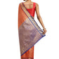 Red Pure Silk Woven Zari Design Polka Dots Saree with Unstitched Blouse - Hiral Fashion | Swadesiicart