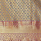 Gray Brocade Woven Zari Design Paisely Saree with Unstitched Blouse - Hiral Fashion | Swadesiicart