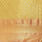 Yellow Brocade Woven Zari Design Paisely Saree with Unstitched Blouse - Hiral Fashion | Swadesiicart
