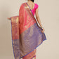 Pink Brocade Woven Zari Design Paisely Saree with Unstitched Blouse - Hiral Fashion | Swadesiicart