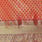 Red Brocade Woven Zari Design Paisely Saree with Unstitched Blouse - Hiral Fashion | Swadesiicart