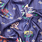 Navy Blue Silk Blend Digital Print Patola Saree with Unstitched Blouse - Hiral Fashion | Swadesiicart