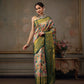 Multicolor Pure Silk Woven Zari Design Floral Saree with Unstitched Blouse - Hiral Fashion | Swadesiicart