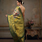 Multicolor Pure Silk Woven Zari Design Floral Saree with Unstitched Blouse - Hiral Fashion | Swadesiicart