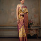 Mustard Pure Silk Woven Zari Design Floral Saree with Unstitched Blouse - Hiral Fashion | Swadesiicart