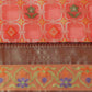 Hiral Fashion Red Ikat Art Silk Floral Woven Design Saree | Swadesiicart