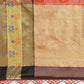 Hiral Fashion Red Ikat Art Silk Floral Woven Design Saree | Swadesiicart