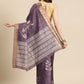 Lavender Silk Blend Digital Print Floral Saree with Unstitched Blouse - Hiral Fashion | Swadesiicart