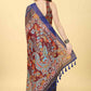 Blue Cotton Blend Printed Bandhani Saree with Unstitched Blouse - Hiral Fashion | Swadesiicart