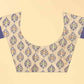Blue Cotton Blend Printed Geomatric Saree with Unstitched Blouse - Hiral Fashion | Swadesiicart