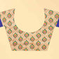 Blue Cotton Blend Printed Geomatric Saree with Unstitched Blouse - Hiral Fashion | Swadesiicart