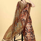 Blue Cotton Blend Printed Kalamkari Saree with Unstitched Blouse - Hiral Fashion | Swadesiicart