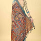 Blue Cotton Blend Printed Kalamkari Saree with Unstitched Blouse - Hiral Fashion | Swadesiicart